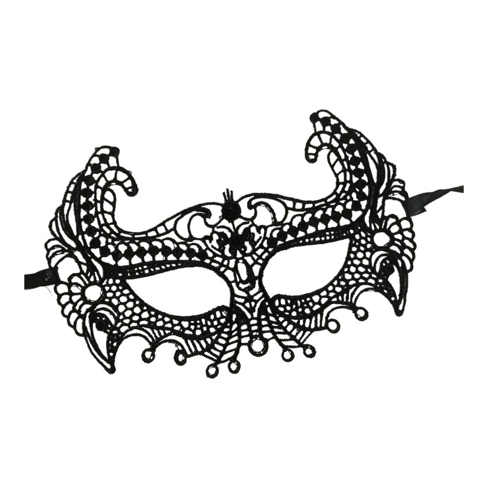 Black Venetian Lace Eye Mask Mardi Gras Carnival Masquerade Cosplay